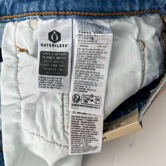 NWT - Sz 26 -Levi's 501 Original High Rise Non-Stretch Denim Jean Shorts - Picture 7 of 9